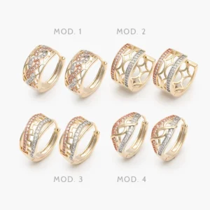 Arracadas Florentinas Chapa de Oro Grupo 46