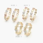 Arracadas Bicolor Chapa de Oro Grupo 50