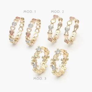 Arracadas Bicolor Chapa de Oro Grupo 50