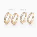 Arracadas Bicolor Chapa de Oro Grupo 61