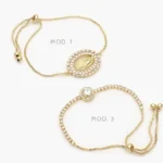 Pulso Ajustable Micropave Chapa de Oro 840