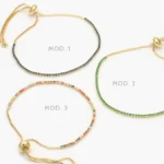 Pulso Tenis Ajustable Micropave Chapa de Oro 843