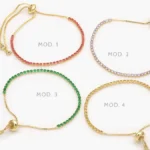 Pulso Tenis 2mm. Micropave Chapa de Oro 847