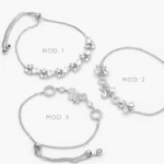 Pulso Naturaleza Ajustable Micropave Chapa de Rodio 853