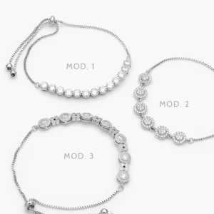 Pulso Ajustable Micropave Chapa de Rodio 854