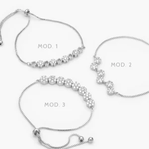 Pulso Ajustable Micropave Chapa de Rodio 855