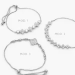 Pulso Flor Ajustable Micropave Chapa de Rodio 857