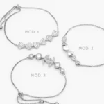 Pulso Zirconias Ajustable Micropave Chapa de Rodio 864