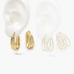 Arracadas Triples Acero Inoxidable 217