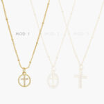 Collar Cruces Chapa de Oro 394