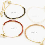 Pulso Tenis 4mm. Micropave Chapa de Oro 850