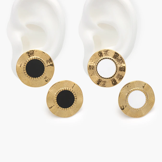 AA10319 Aretes Esmalte Acero Inoxidable 319 - Image 1