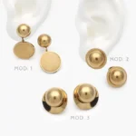 Aretes Bolitas Acero Inoxidable 321