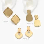 Aretes Lisos Acero Inoxidable 322