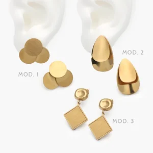 Aretes Lisos Acero Inoxidable 326