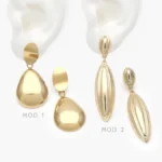 Aretes Largos Lisos Acero Inoxidable 333