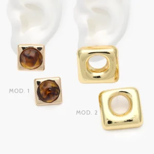 Aretes Cuadrados Acero Inoxidable 335