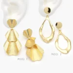 Aretes Largos Lisos Acero Inoxidable 339
