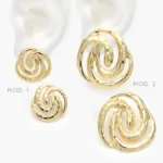 Aretes Largos Chunky Acero Inoxidable 342
