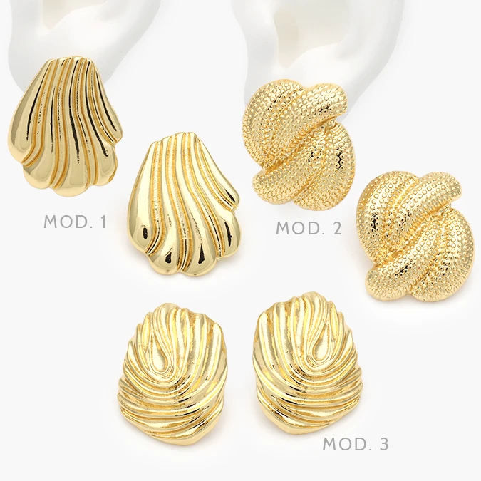 AA10343 Aretes Chunky Acero Inoxidable 343 - Image 1
