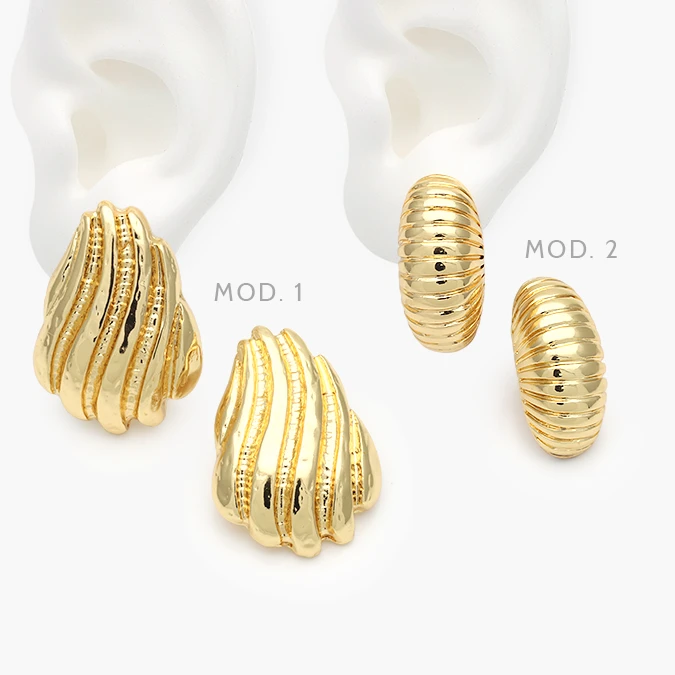 AA10346 Aretes Chunky Acero Inoxidable 346 - Image 1