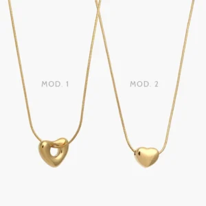 Collar Corazón Acero Inoxidable 0607
