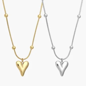 Collar Corazón Acero Inoxidable 0613