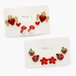 Set Aretes Chapa de Oro 0142