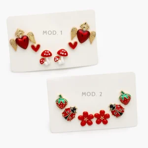 Set Aretes Chapa de Oro 0142