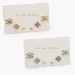 Set Aretes Chapa de Oro 0147