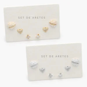 Set Aretes Chapa de Oro 0150
