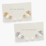 Set Aretes Chapa de Oro 0151