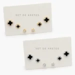 Set Aretes Chapa de Oro 0155