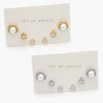 Set Aretes Chapa de Oro 0156