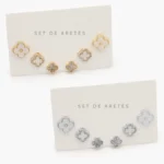Set Aretes Chapa de Oro 0157