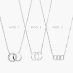 Collar Aros Chapa de Rodio 694