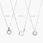 Collar Aro Zirconias Chapa de Rodio 695