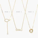 Collar Corbatín Aros Chapa de Oro 700