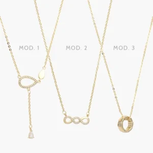 Collar Corbatín Aros Chapa de Oro 700