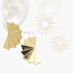 Aretes Largos Sol Acero Inoxidable 345