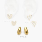 Broqueles Corazones Acero Inoxidable 77
