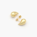 Aretes Lágrima Chapa de Oro Gota 13 mm. 0439