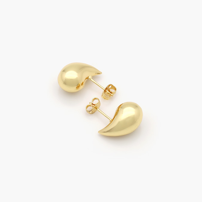ca50439 Aretes Lágrima Chapa de Oro Gota 13 mm. 0439 - Image 1