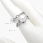 Anillo Perla Acero Inoxidable 641