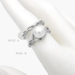 Anillo Perla Acero Inoxidable 641