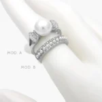 Anillo Perlas Acero Inoxidable 642
