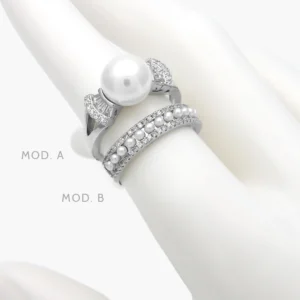 Anillo Perlas Acero Inoxidable 642