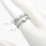 Anillo Corazones Acero Inoxidable 643
