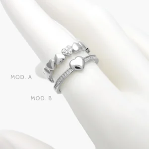 Anillo Corazones Acero Inoxidable 643