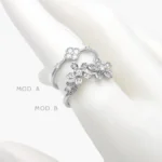 Anillo Flores Acero Inoxidable 645